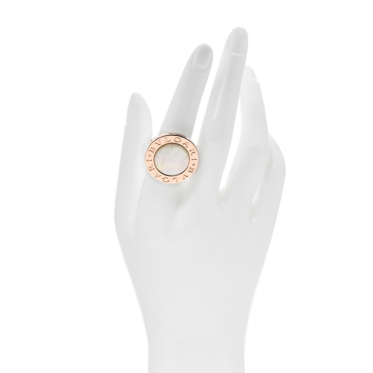 Bulgari 18K Rose Gold Mother of Pearl BVLGARI BVLGARI Ring 56 7.5 2 of 6