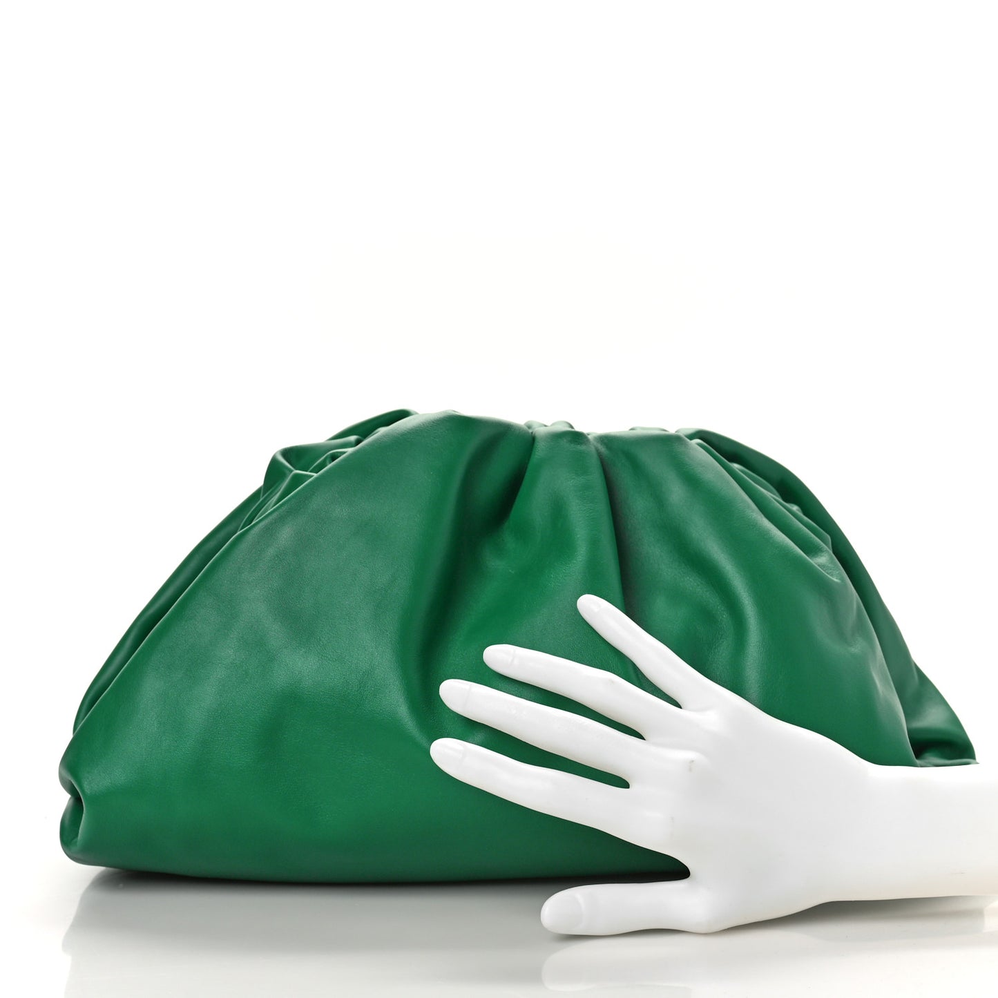 Smooth Butter Calf The Pouch Oversized Clutch Racing Green