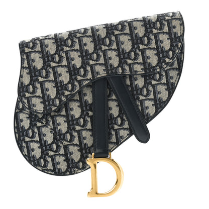 Christian Dior Oblique Saddle Belt Pouch Blue 1 of 8