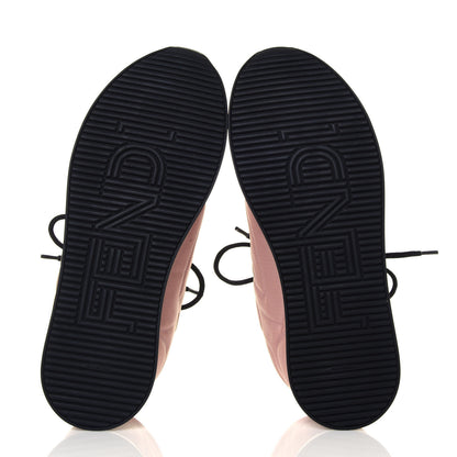 Fendi Nylon FFreedom Sneakers 37.5 White Rosa 5 of 7