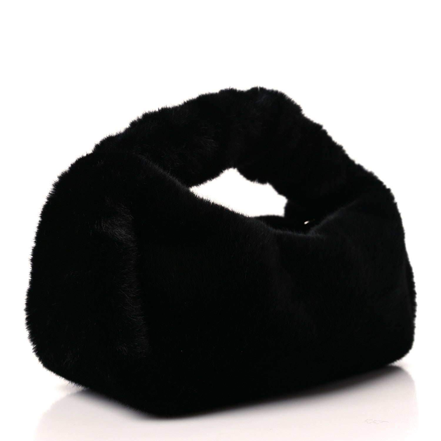 Alexander Wang Faux Fur Small Scrunchie Bag Black 3 of 9