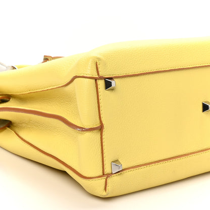 MCM Grained Calfskin Medium Milla Tote Custard Yellow 8 of 9