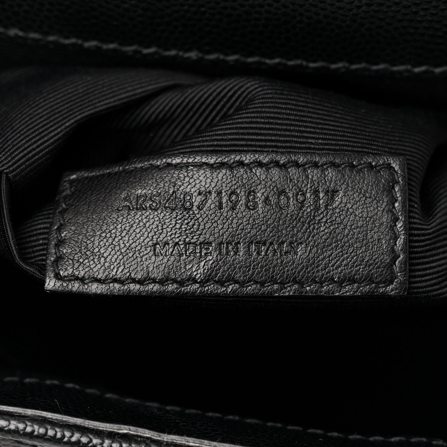 Saint Laurent Grain De Poudre Matelasse Chevron Large Monogram Satchel Black 7 of 14