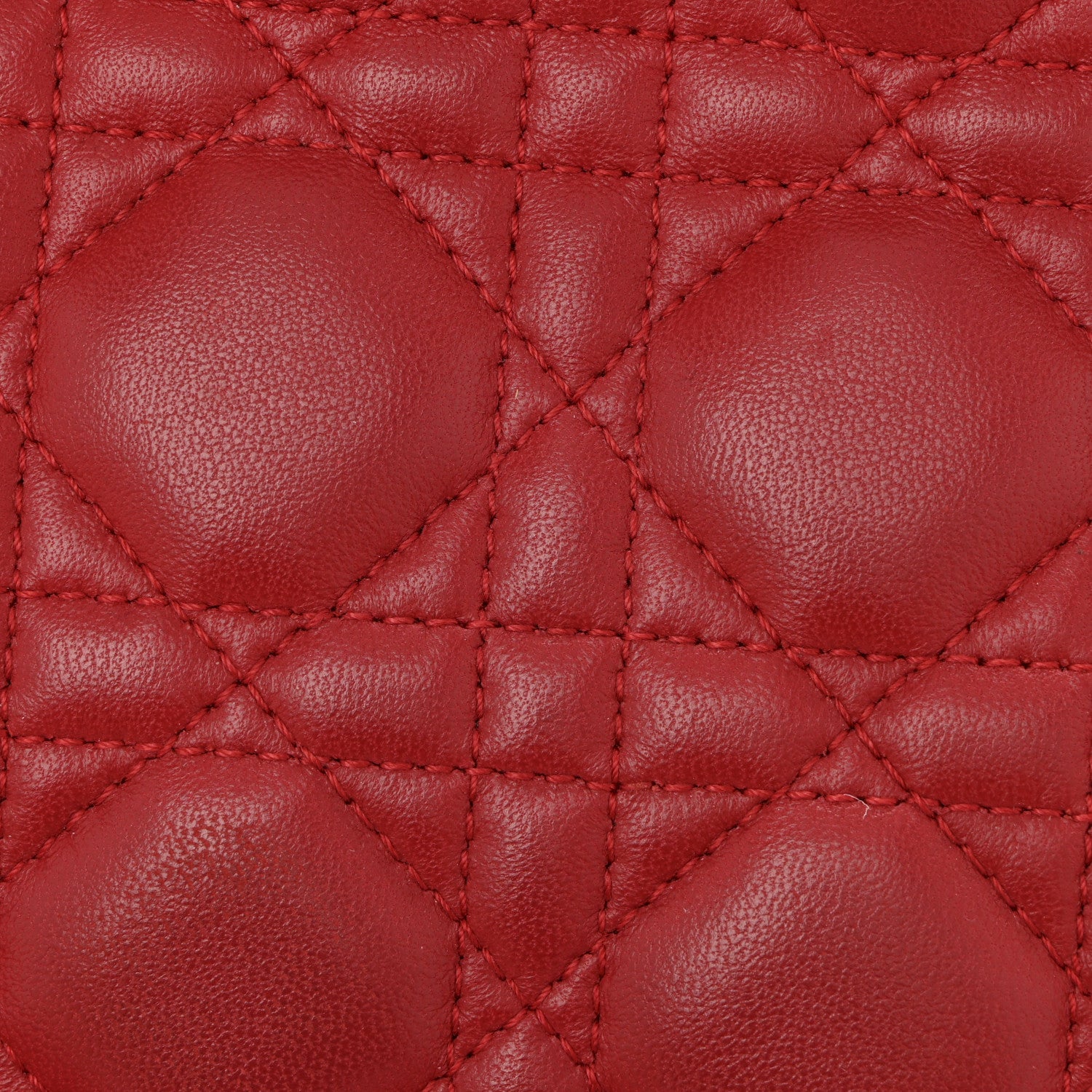 Christian Dior Lambskin Cannage Medium Lady Dior Red 13 of 13