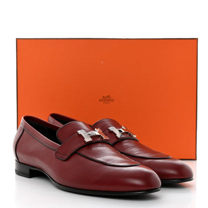 Hermes Goatskin Womens Paris Loafers 41 Acajou 9 of 9
