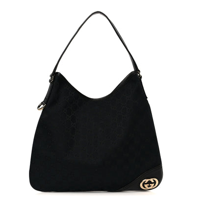 Gucci Monogram Medium New Britt Hobo Black 1 of 12