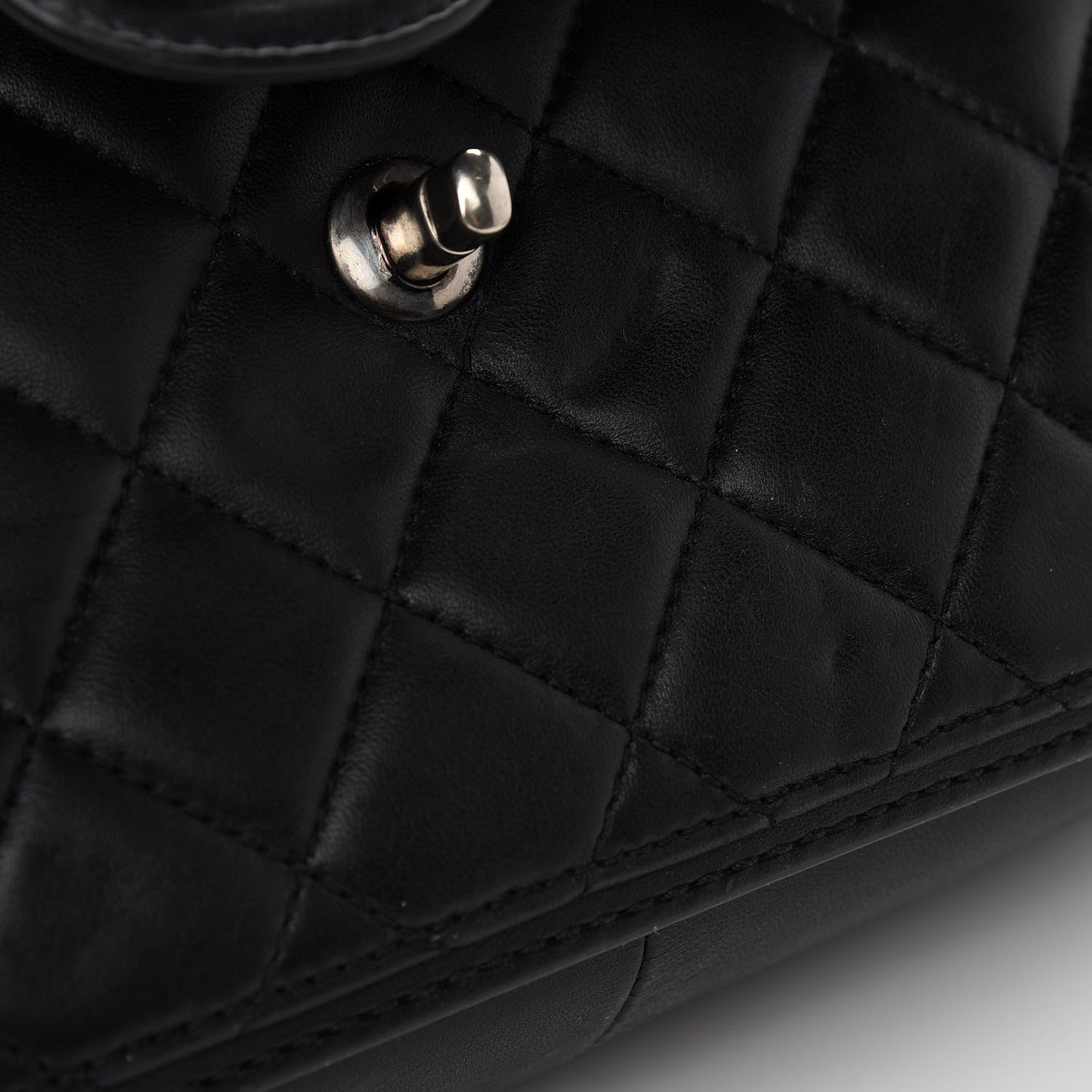 Chanel Lambskin Quilted Citizen Zip Large Flap Black 9 of 12
