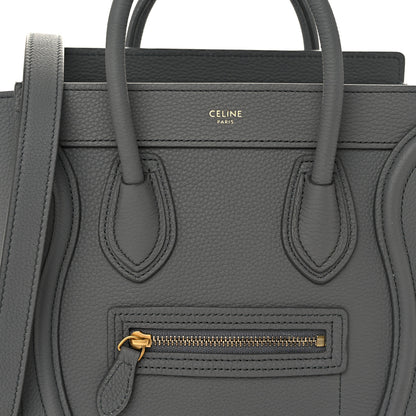 Celine Baby Drummed Calfskin Nano Luggage Kohl 9 of 11