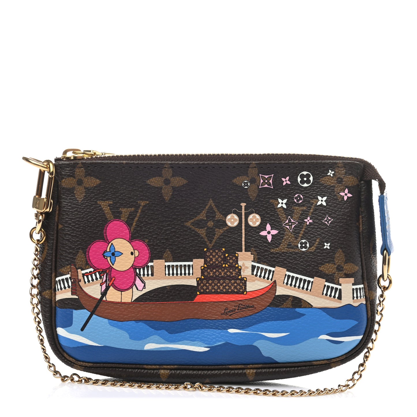 Monogram 2019 Christmas Animation Mini Venice Pochette Accessories Blue
