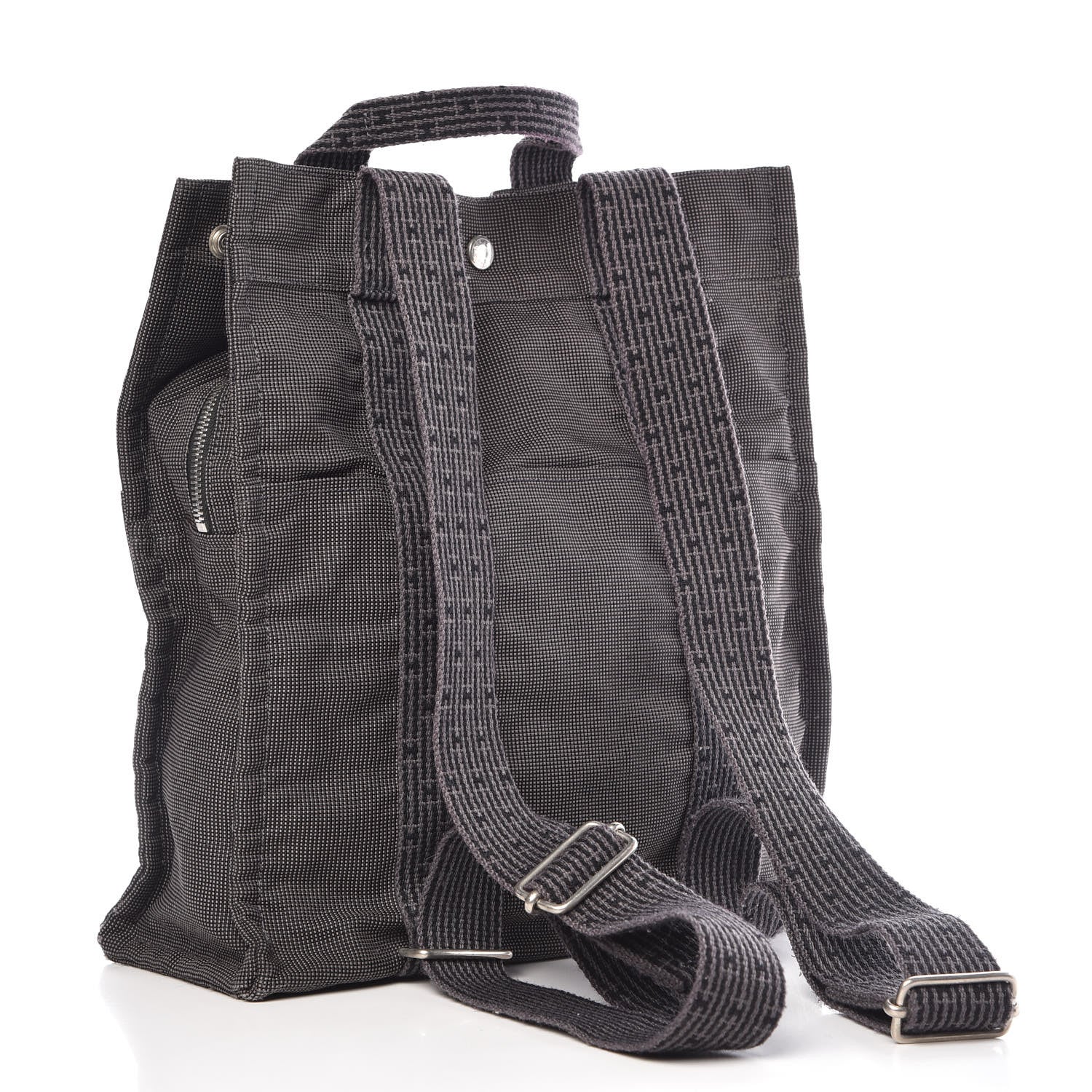 Hermes Canvas Herline Backpack Grey 3 of 8