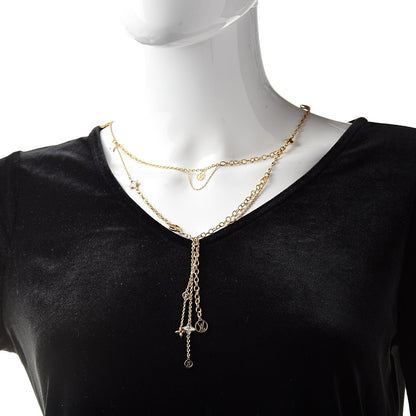 Louis Vuitton Strass Blooming Sautoir Layered Necklace Gold 2 of 5