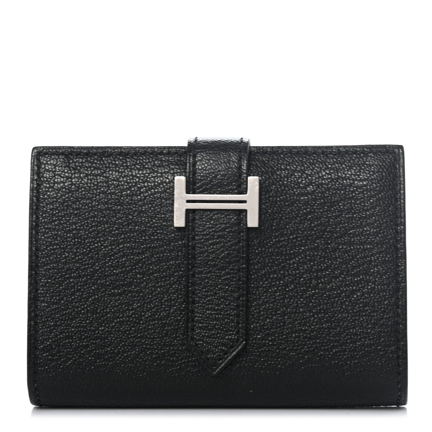 Hermes Chevre Mysore Mini Bearn Wallet Black 1 of 8