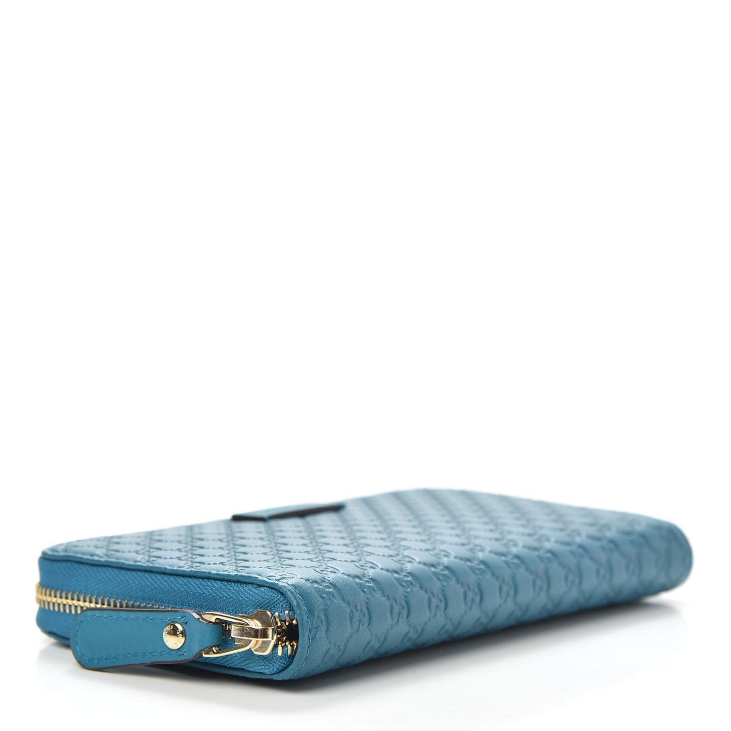 Microguccissima Zip Around Wallet Deep Cobalt
