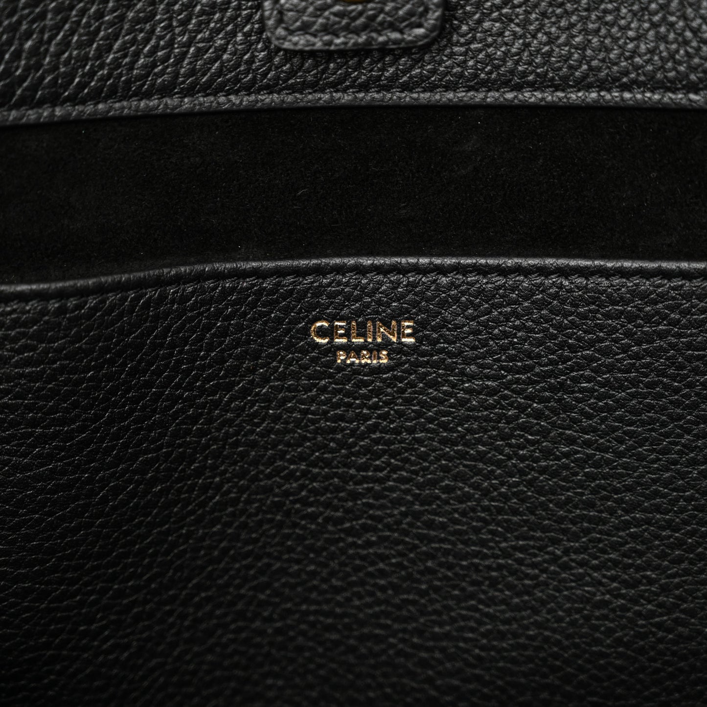Grained Calfskin Triomphe Mini Cabas Anais Black