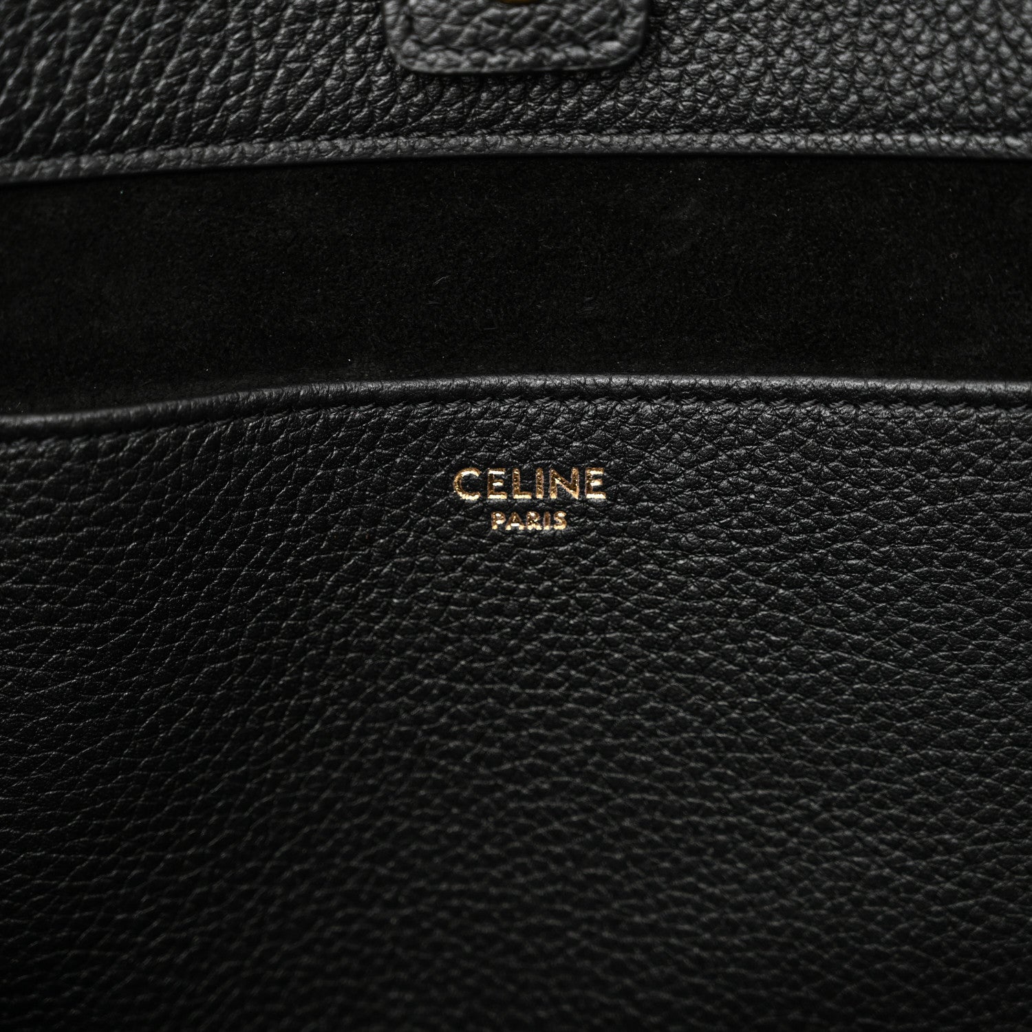 Celine Grained Calfskin Triomphe Mini Cabas Anais Black 6 of 11