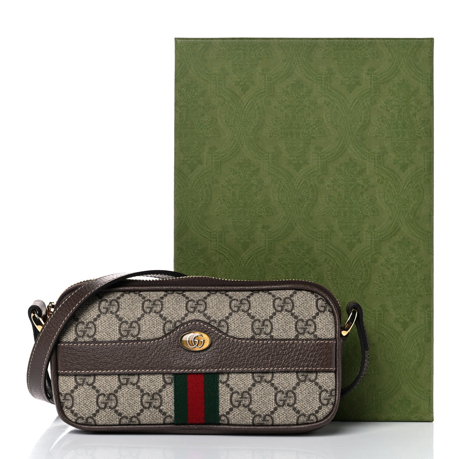 Gucci GG Supreme Monogram Web Mini Ophidia GG Bag Brown 11 of 11