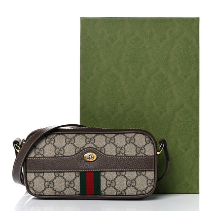 Gucci GG Supreme Monogram Web Mini Ophidia GG Bag Brown 11 of 11