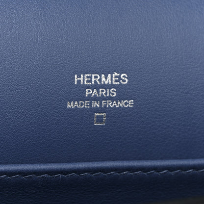 Hermes Evercolor Matte Alligator Multiplis Clutch Bleu Brighton Bleu Marine 6 of 13