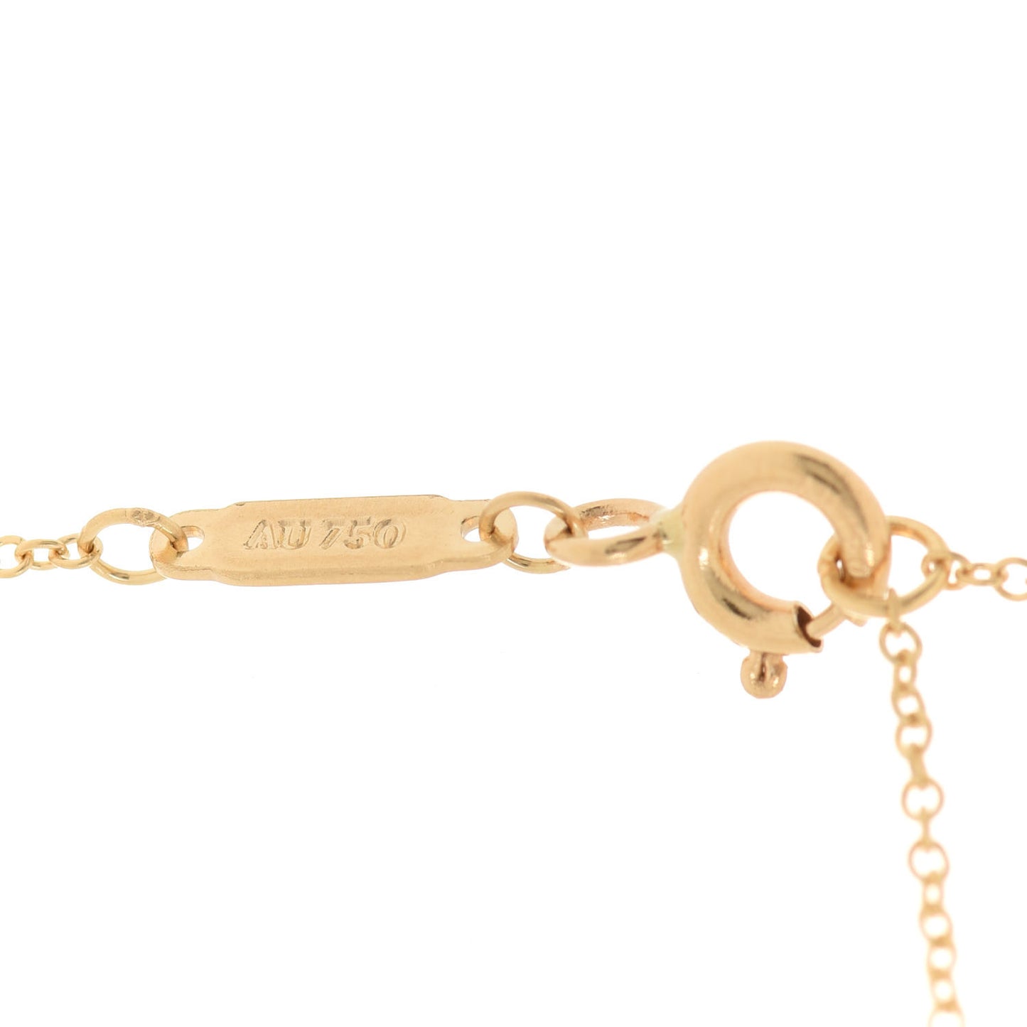 18K Yellow Gold Large T Smile Pendant Necklace