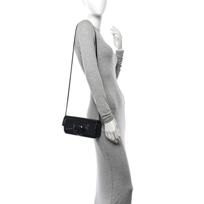 Chanel Patent Calfskin Camellia E/W Flap So Black 2 of 11