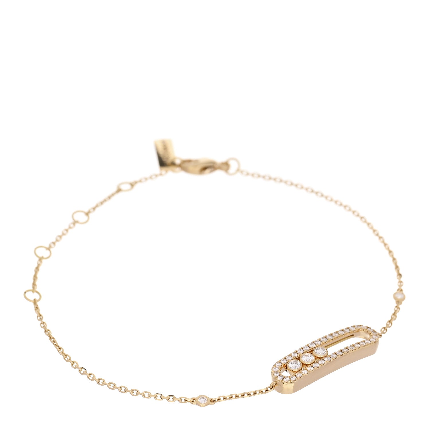 Messika 18K Yellow Gold Diamond Classic Baby Move Pave Bracelet 1 of 5