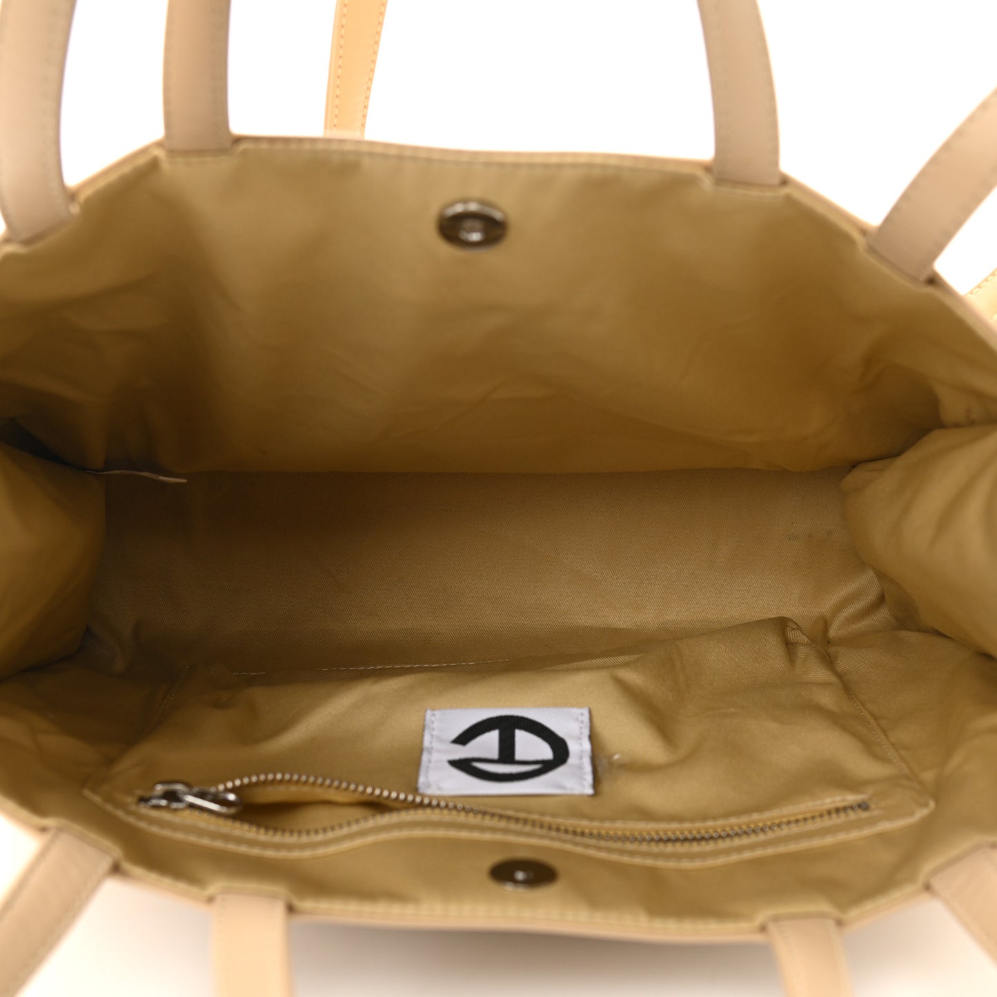 Vegan Leather Medium Shopping Bag Cream