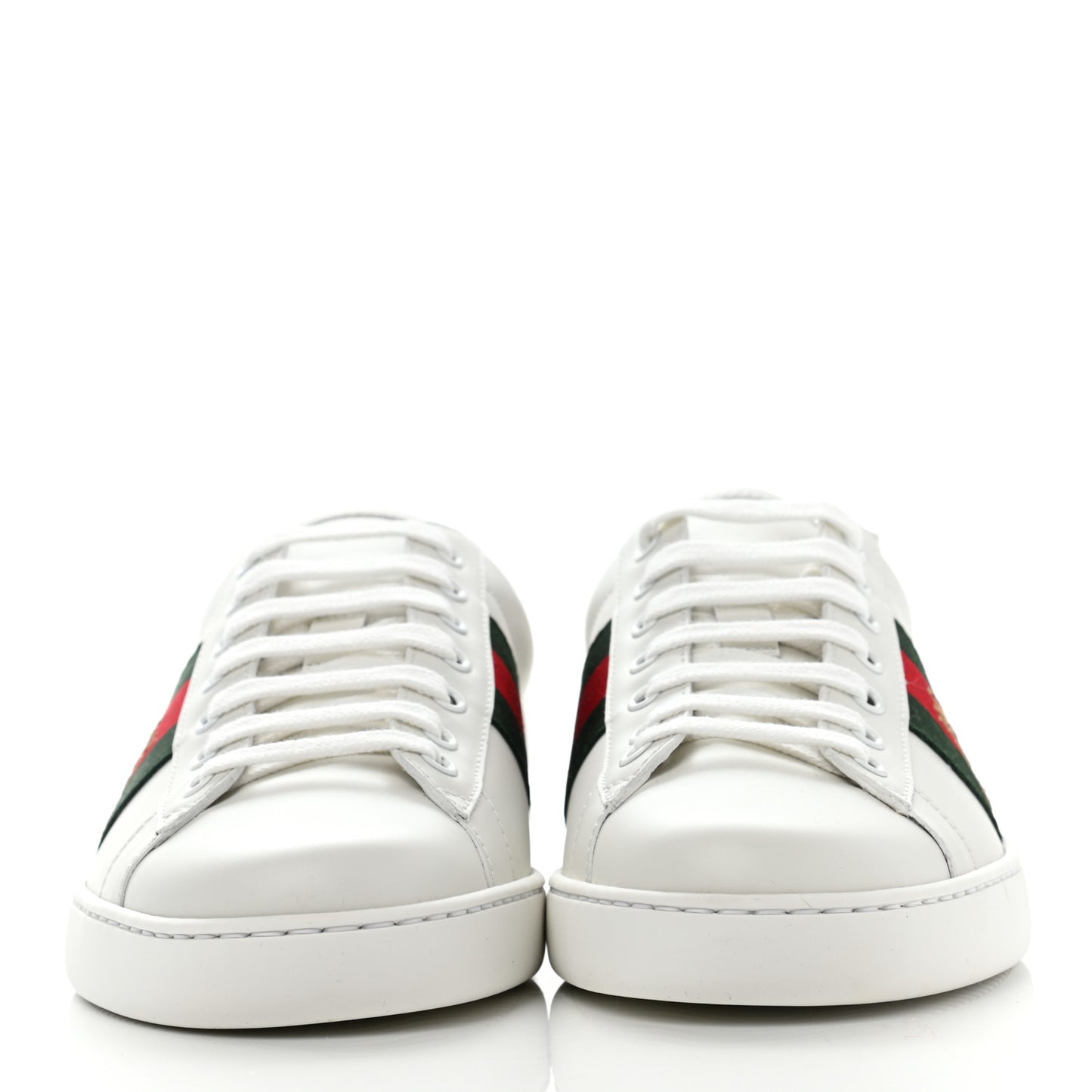 Miro Soft Calfskin Laminated Ayers Web Bee Embroidered Mens Ace Sneakers 7.5 White Red Flame Green