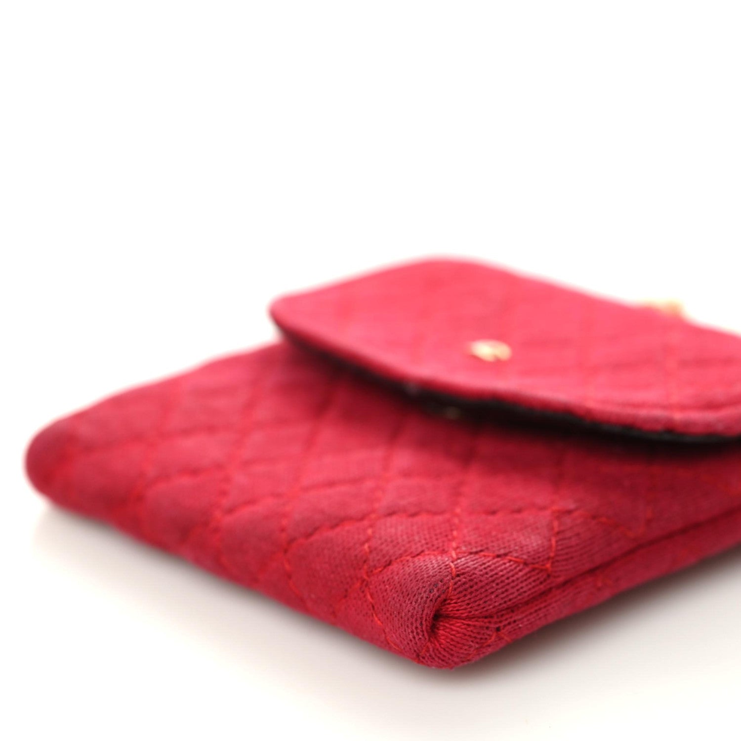 Chanel Jersey Quilted Micro Flap Bag Red 6 of 9