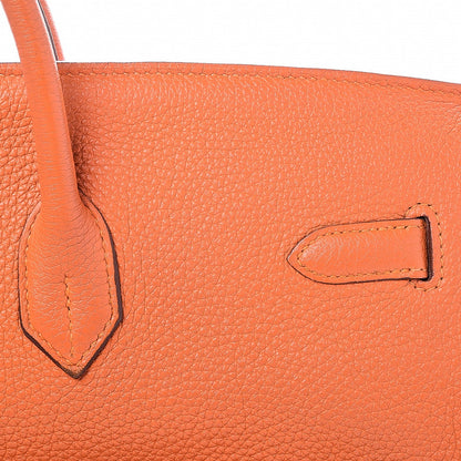Hermes Taurillon Clemence Birkin 40 Orange 13 of 35