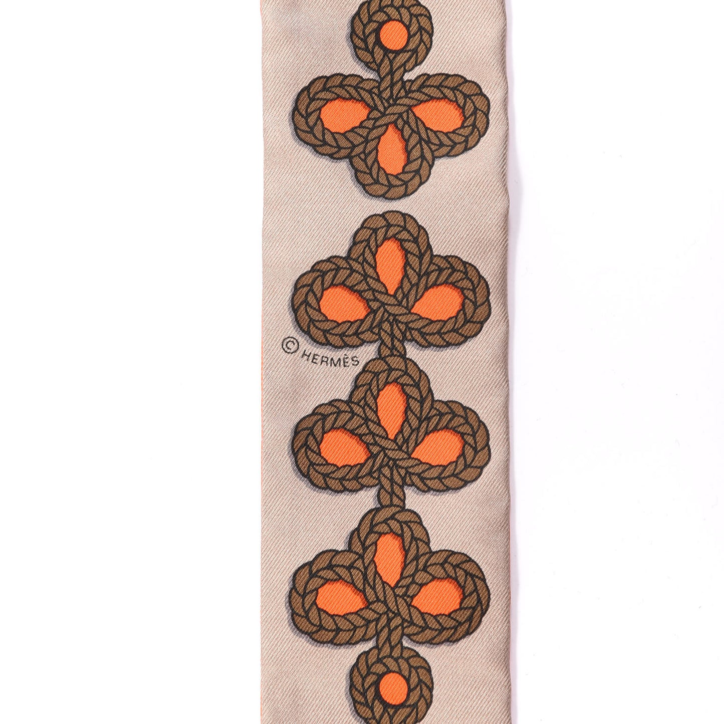 Silk Galons Et Brandebourg Twilly Orange Mastic Bronze