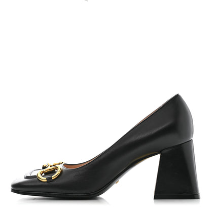 Gucci Malaga Kid Horsebit 75mm Pumps 37.5 Black 1 of 11