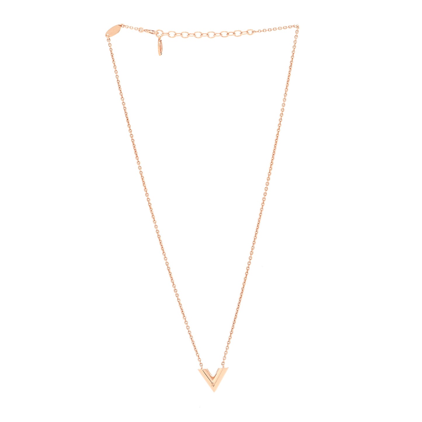 Essential V Necklace Rose Gold