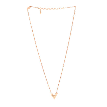 Louis Vuitton Essential V Necklace Rose Gold 3 of 6