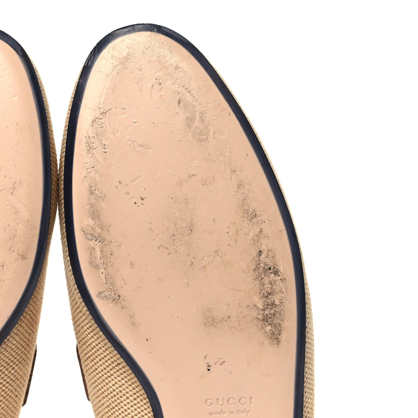 Canvas Vintage Charlotte Web Princetown Slippers 37 Sand Cuir