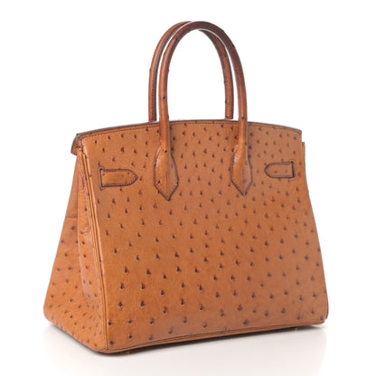 Hermes Ostrich Birkin 30 Gold 2 of 6