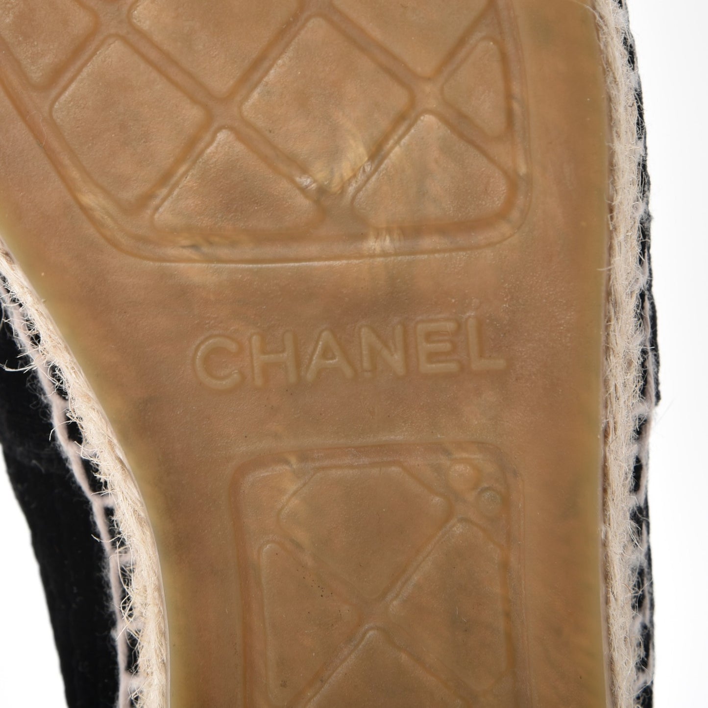Velvet Grosgrain CC Espadrilles 37 Black