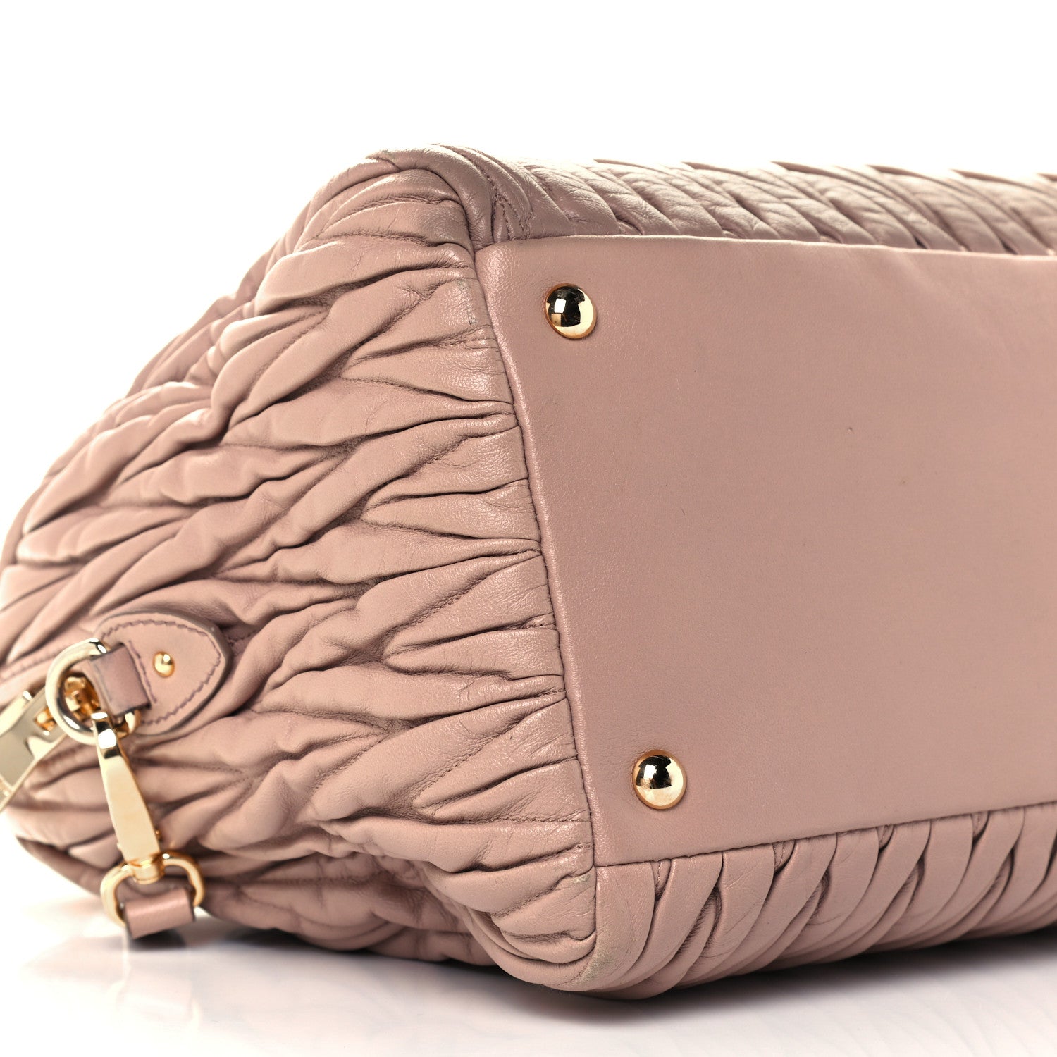 Miu Miu Nappa Matelasse Tote Mughetto 9 of 10