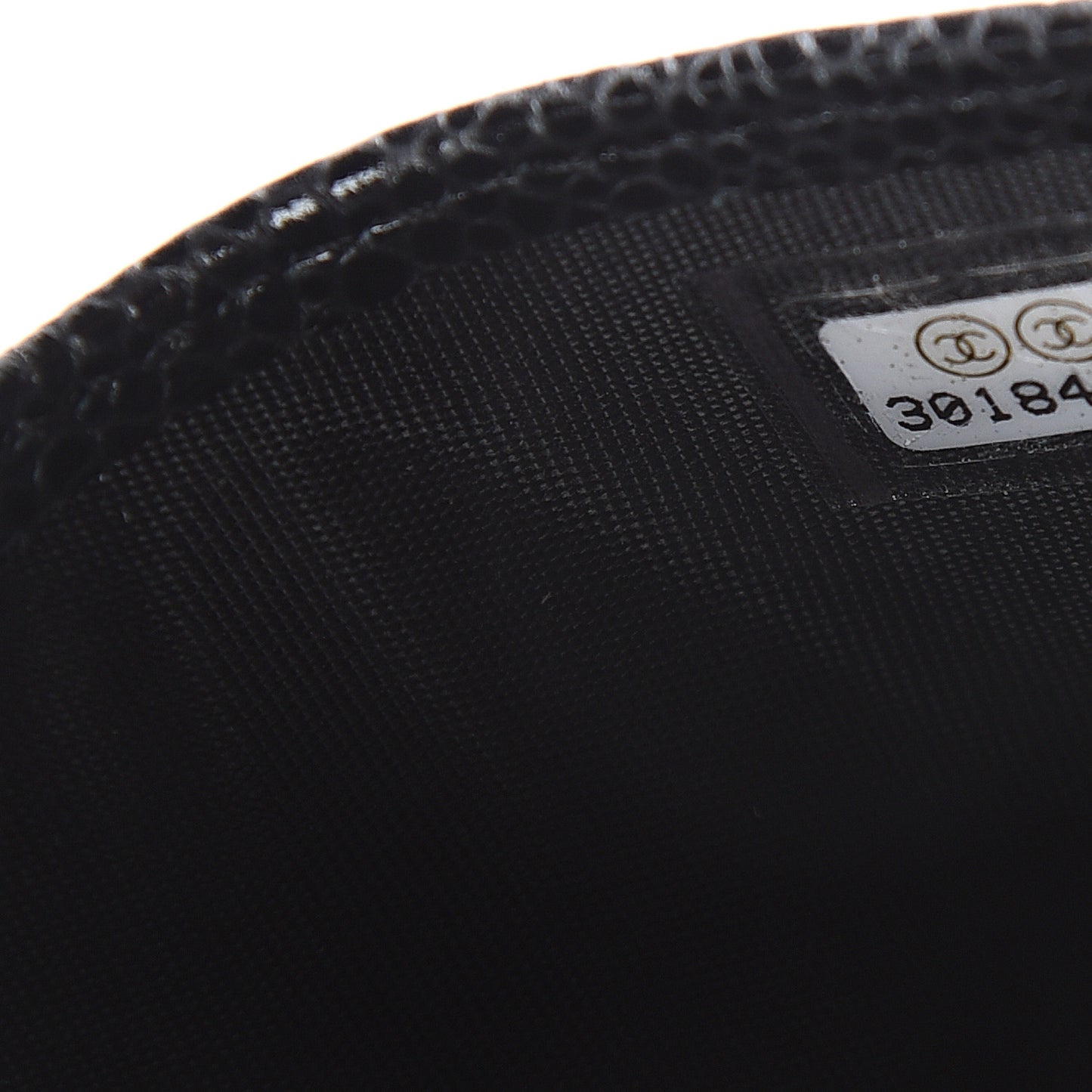 Caviar Quilted Card Holder Black