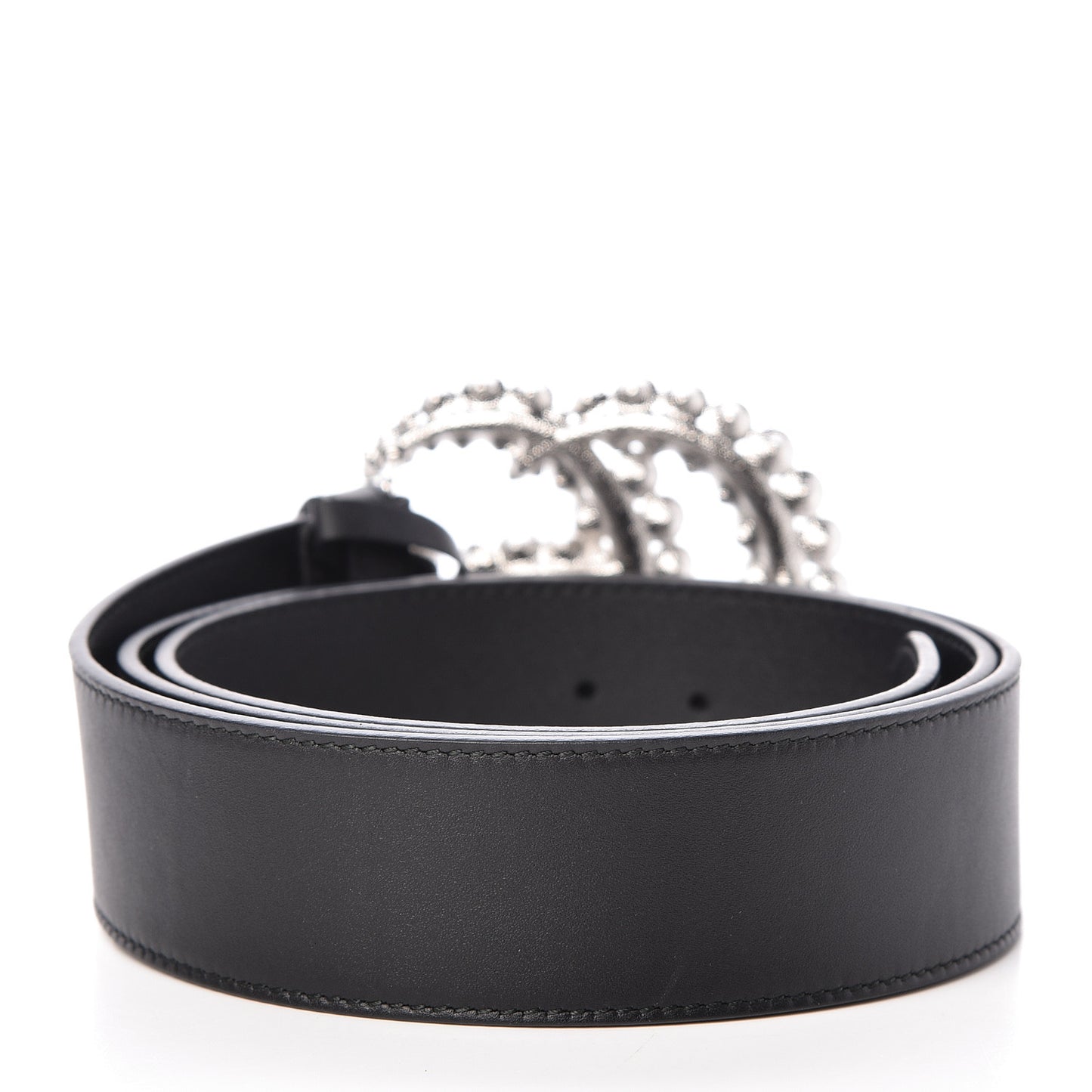 Calfskin Crystal Double G 40mm Belt 100 40 Black