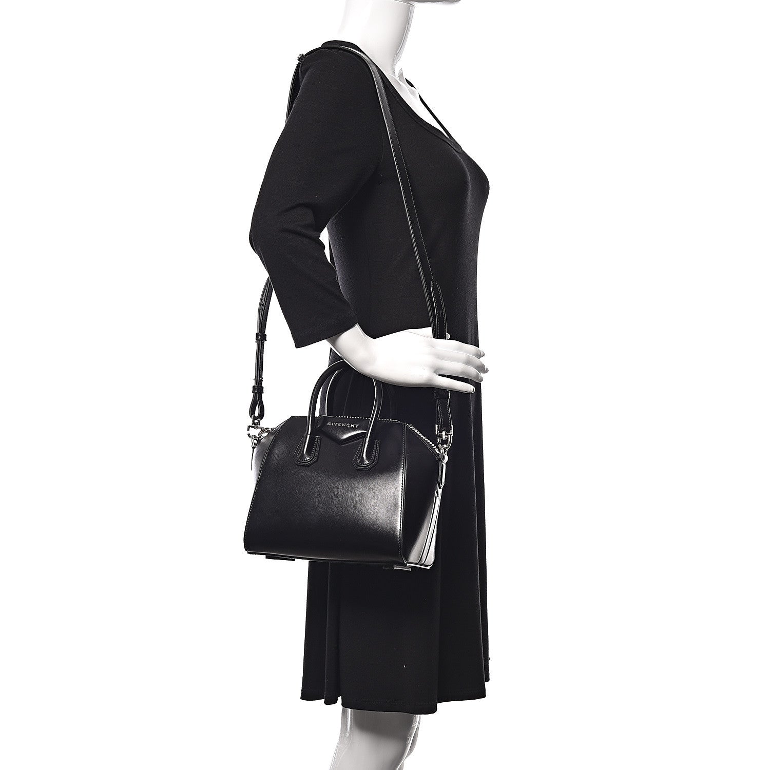 Givenchy Shiny Lord Calfskin Mini Antigona Black 2 of 9