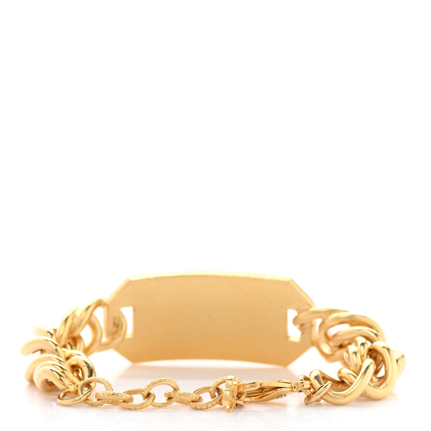 Metal 31 Rue Cambon Paris ID Chain Bracelet Gold