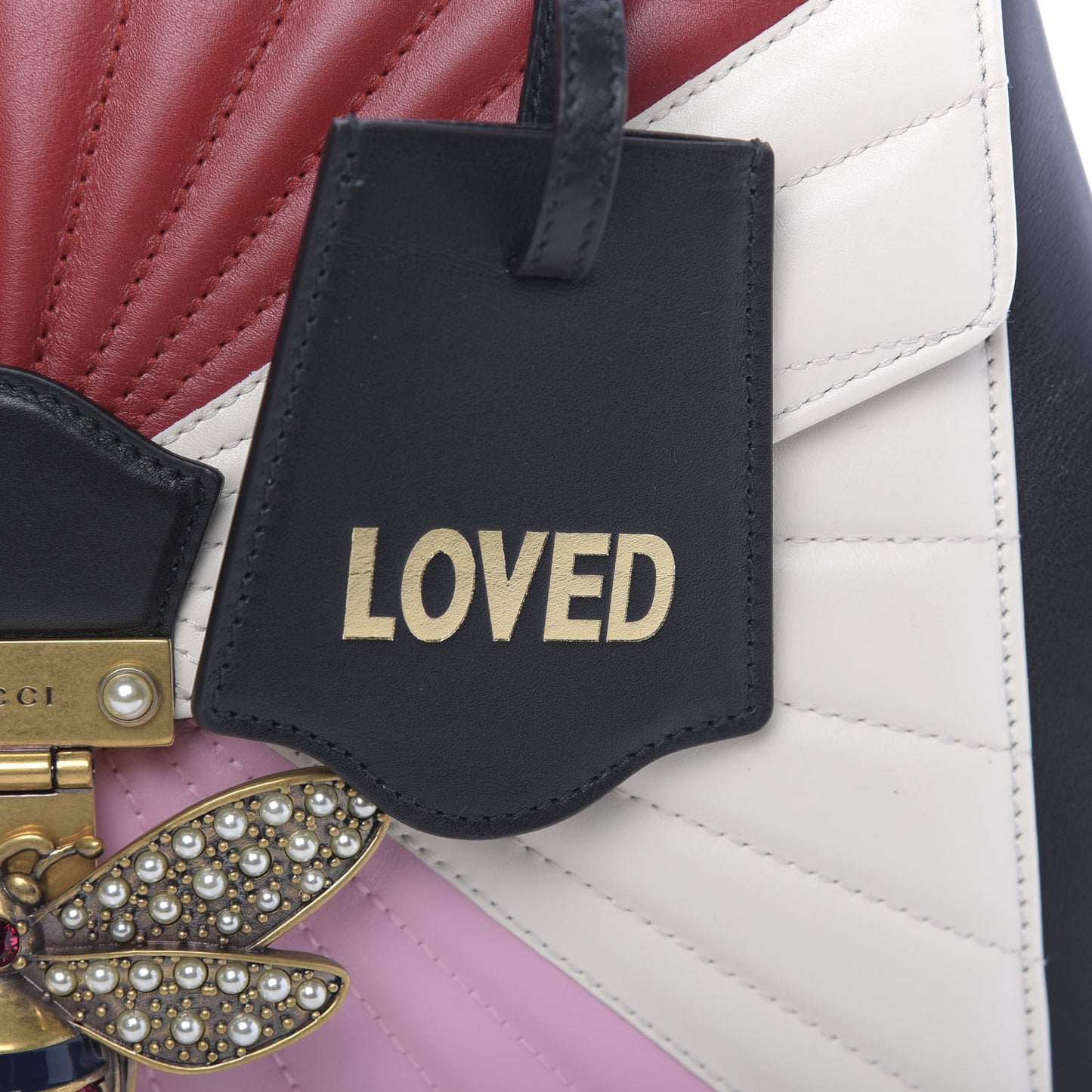 Calfskin Bamboo Trapuntata Queen Margaret Top Handle Bag Blue Agata Hibiscus Red Mystic White Sugar Pink
