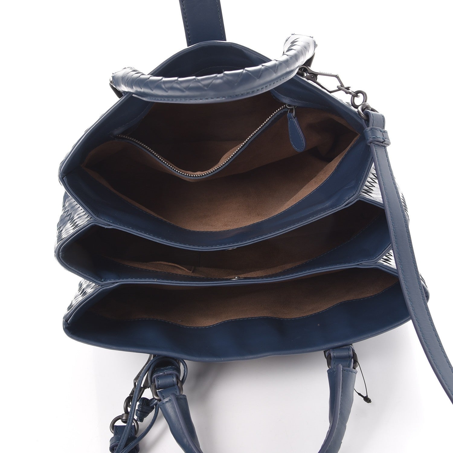 Bottega Veneta Light Calf Intrecciato Small Roma Denim 5 of 8