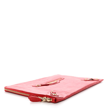 Balenciaga Agneau Stadio Giant 12 Gold Hardware Pouch Rouge Cardinal 4 of 7