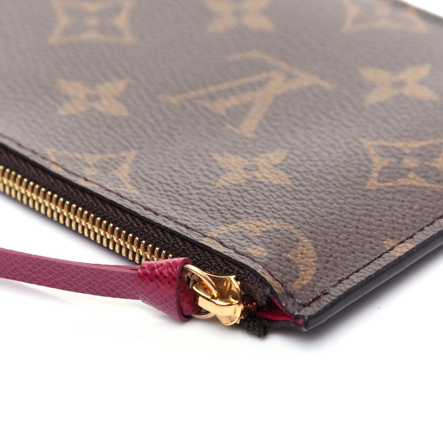 Louis Vuitton Monogram Felicie Chain Wallet Zippered Insert Fuchsia 9 of 9