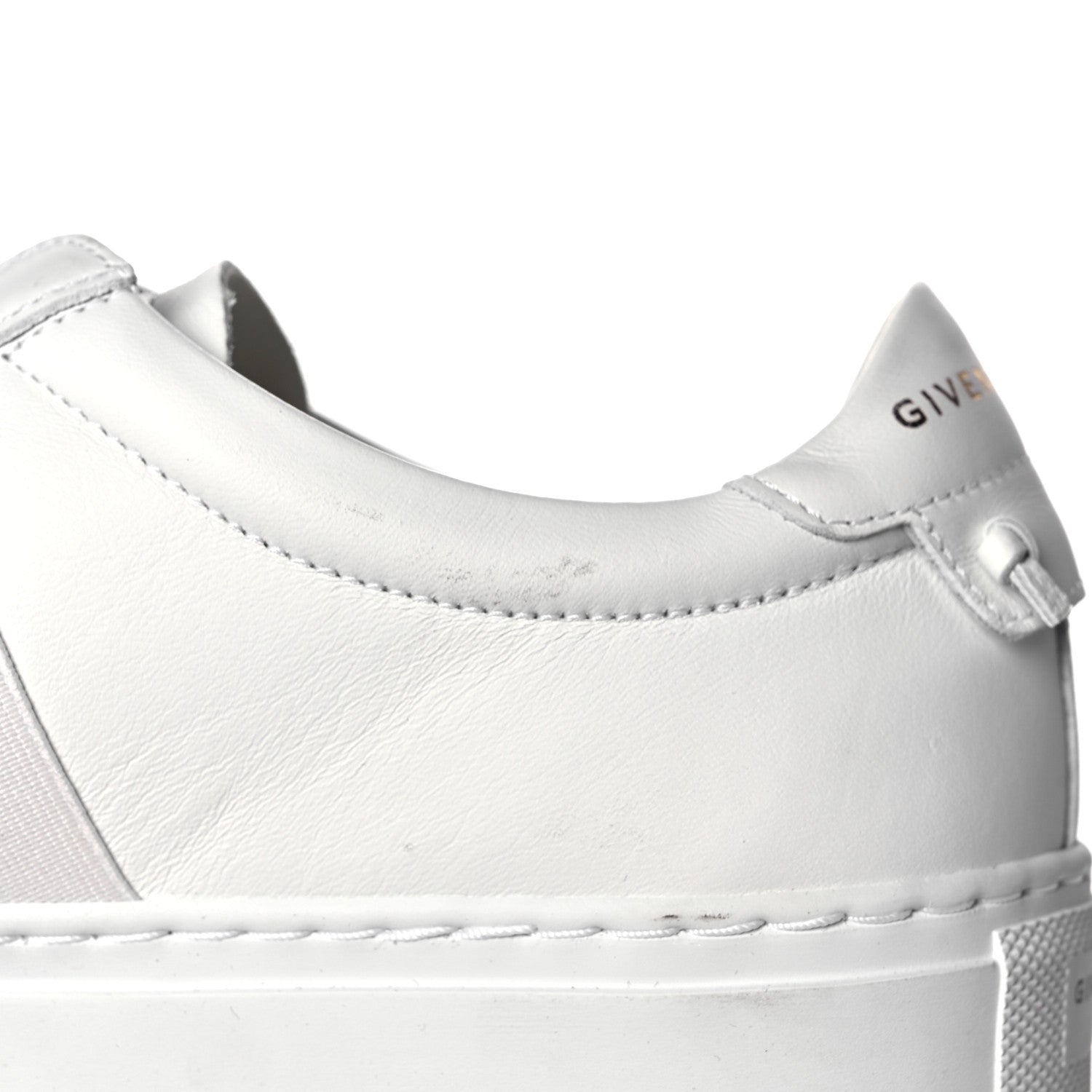 Givenchy Calfskin Band Logo Womens Urban Street Sneakers 37.5 White 9 of 11