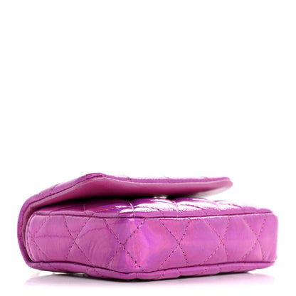 Chanel Patent Lambskin Quilted CC Hook Card Holder Pink 4 of 8