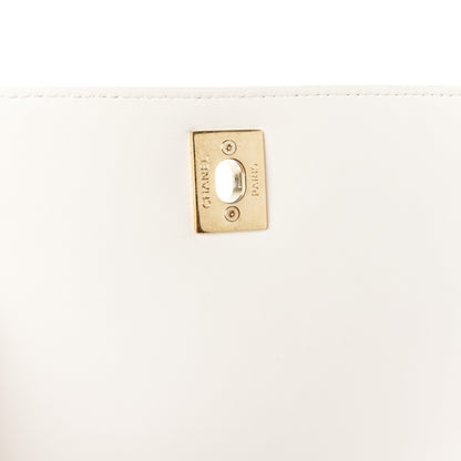 Chanel Calfskin Quilted Enamel Chain Flap White 7 of 12