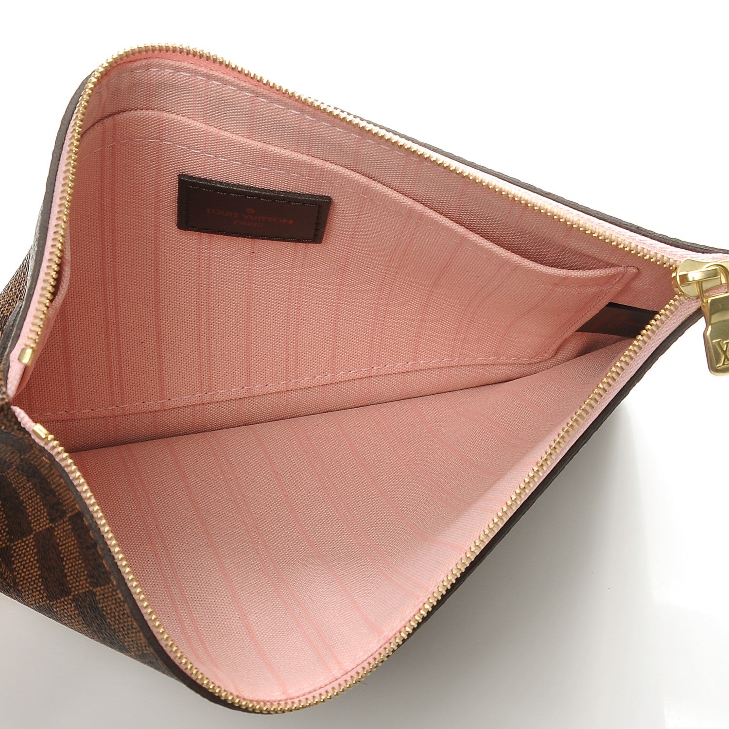 Louis Vuitton Damier Ebene Neverfull MM GM Pochette Rose Ballerine 5 of 8
