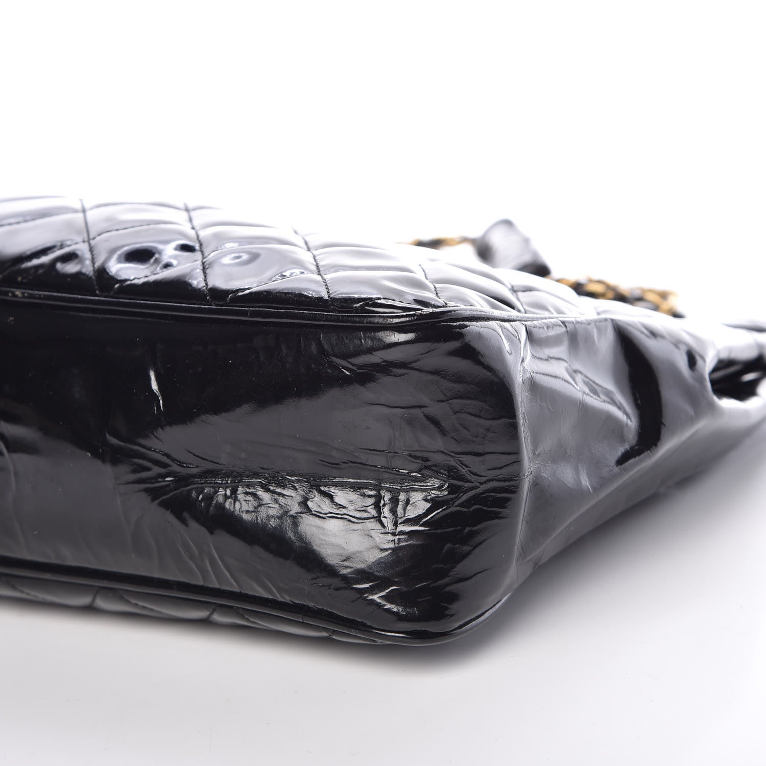 Chanel Patent Quilted Shopping Tote Black 15 of 15